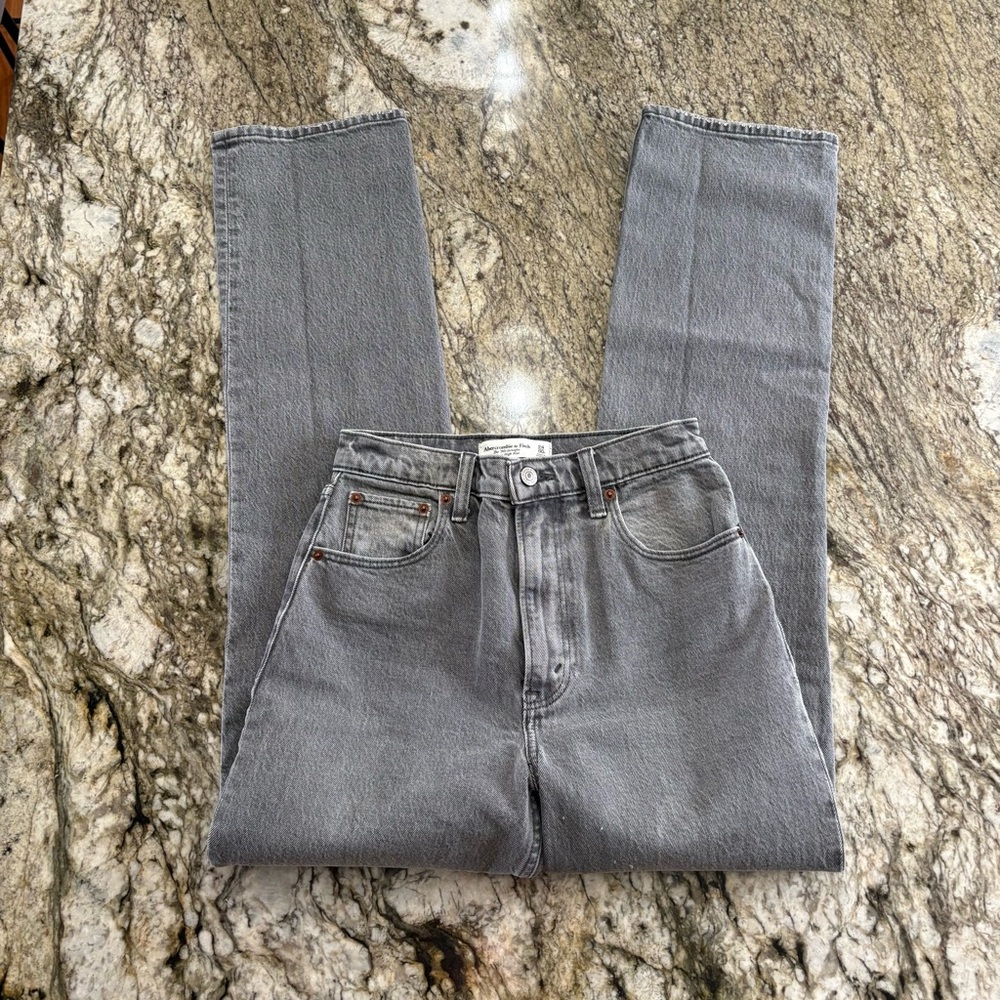 Abercrombie & Fitch Gray Straight Leg Jeans